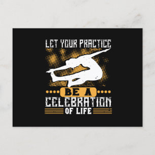 Carte Postale Yoga - Laissez Votre Pratique Être Une Fête De La 