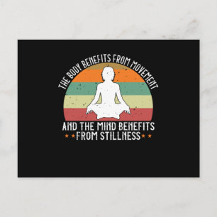 Carte Postale Yoga - Les avantages du corps grâce au mouvement