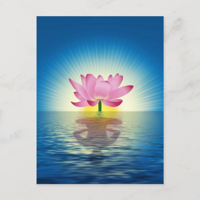 Carte Postale Yoga Lotus (Devant)
