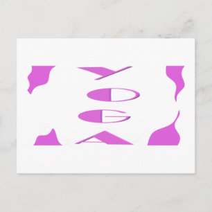 Carte Postale Yoga méditation détente pale violet blanc yoga