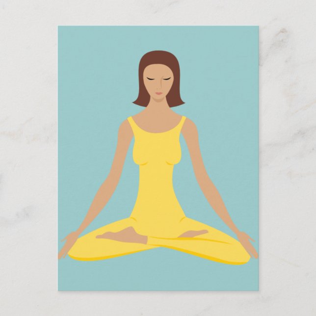 Carte Postale Yoga Pose Girl (Devant)