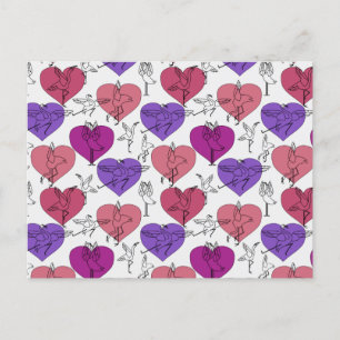 Carte Postale Yoga pose motif Yoga motif transparent 4