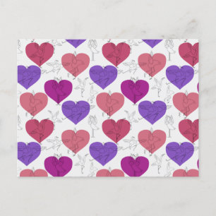 Carte Postale Yoga pose motif Yoga sans couture motif 3