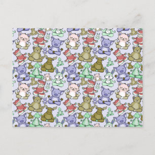 Carte Postale Yoga pose motif Yoga sans couture motif 60