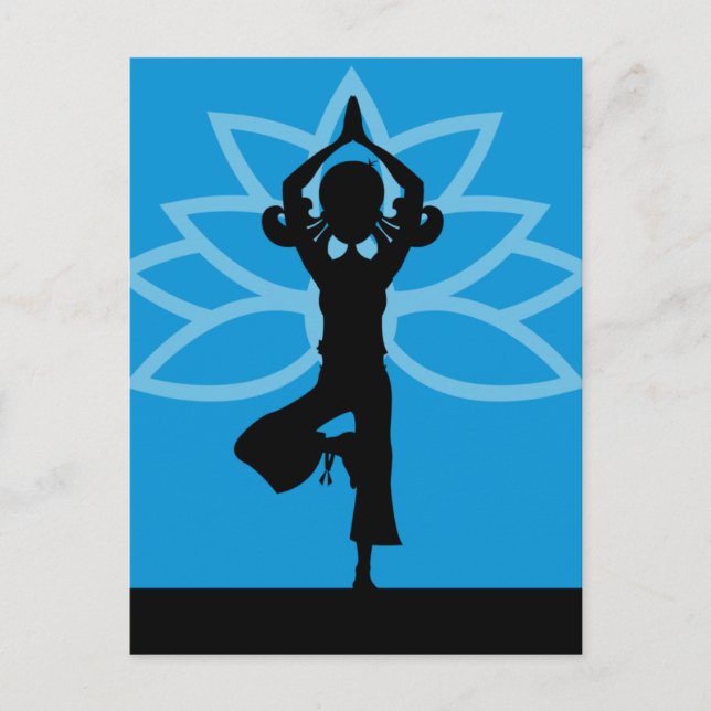 Carte postale Yoga Silhouette (Devant)
