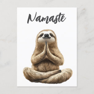 Carte Postale Yoga Sloth Namaste