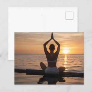 Carte Postale Yoga sur la plage