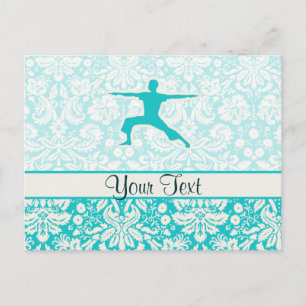 Carte Postale Yoga turquoise