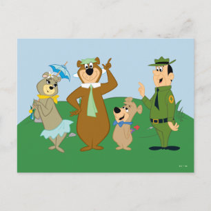 Carte Postale Yogi l'ours et ses amis Pose Classique
