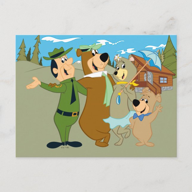 Carte Postale Yogi l'ours et ses amis vous souhaitent la bienven (Devant)
