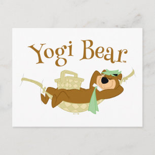 Carte Postale Yogi l'ours Hamac de pique-nique Heure de la siest