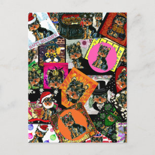 CARTE POSTALE YORKIE POO