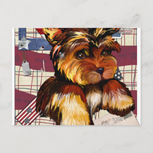 CARTE POSTALE YORKIE POO