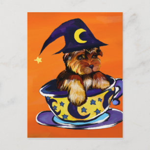 Carte Postale Yorkie Poo Halloween
