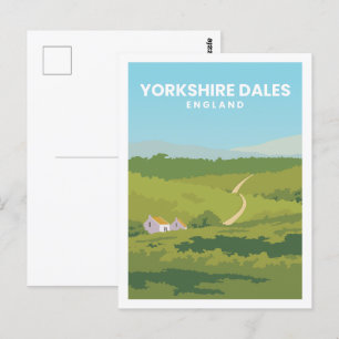 Carte Postale Yorkshire Dales Angleterre Travel Place Illustrati