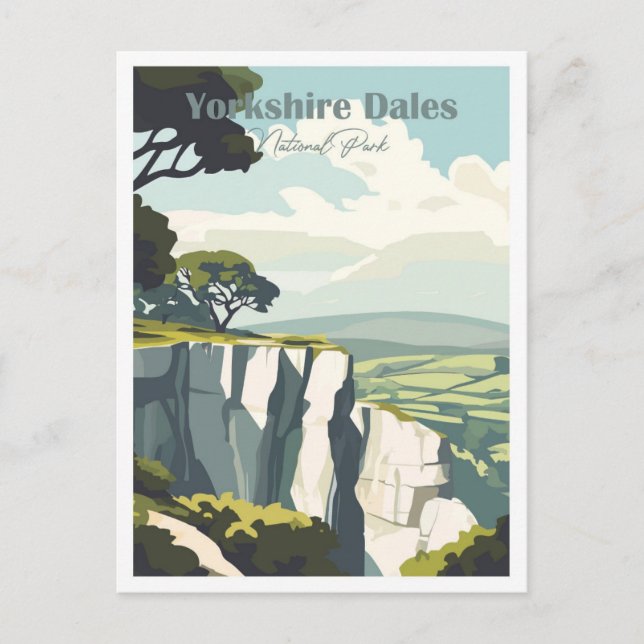Carte Postale Yorkshire Dales Oeuvres d'art Voyage Place illustr (Devant)