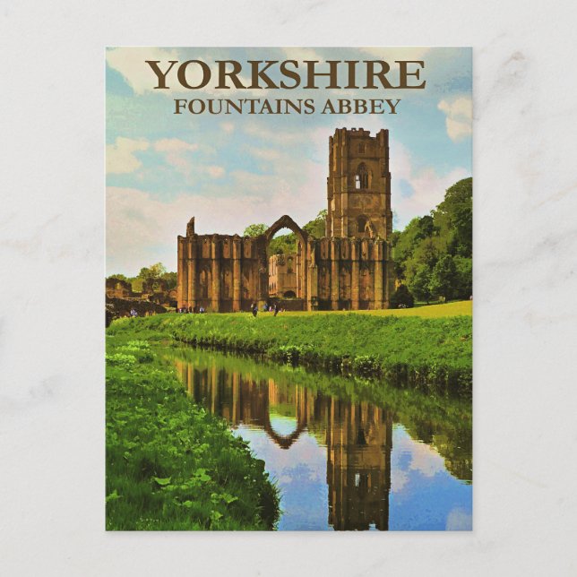 Carte Postale Yorkshire, Fountains Abbey, (Devant)