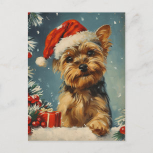 Carte Postale Yorkshire Terrier Noël
