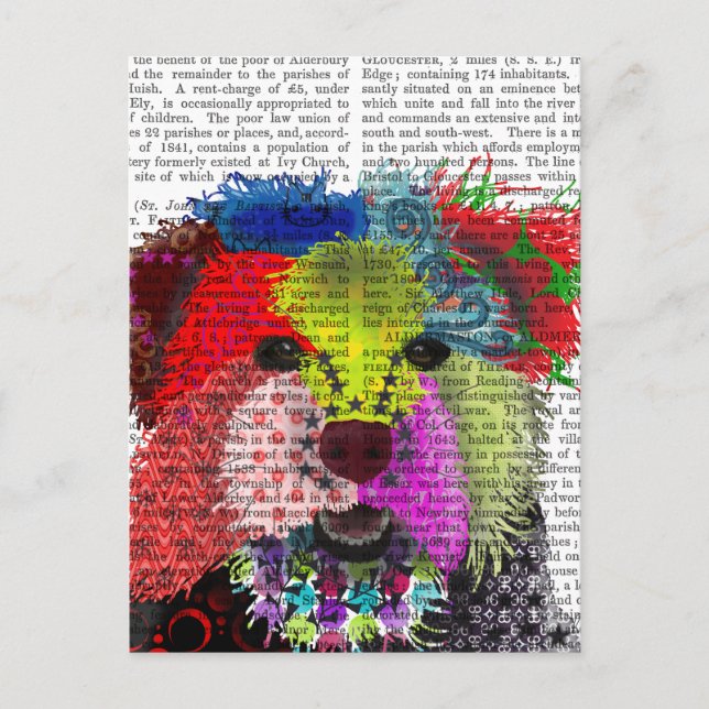 Carte Postale Yorkshire Terrier - Patchwork (Devant)