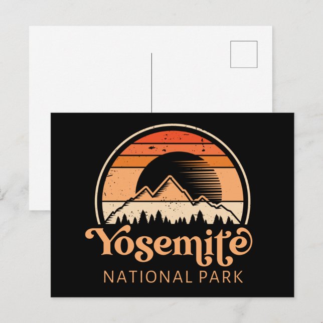 Carte Postale Yosemite National Park California Retro Vintage (Devant / Derrière)
