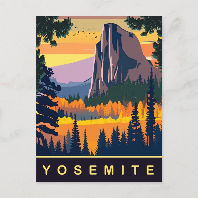 Carte Postale Yosemite, National Park, USA, Travel (Devant)