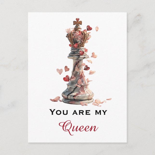 Carte Postale You Are My Queen Chess Valentine's Day (Devant)