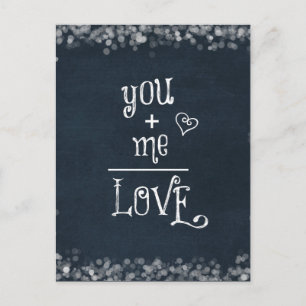 Carte Postale You Plus Me équivaut à une citation d'amour sur Ch