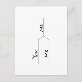 Carte Postale "You Vs. Me" Marche Bracket style folie