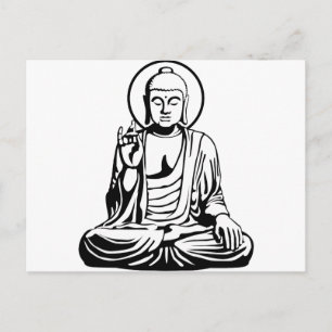Carte Postale Young Bouddha No.1 (noir blanc)