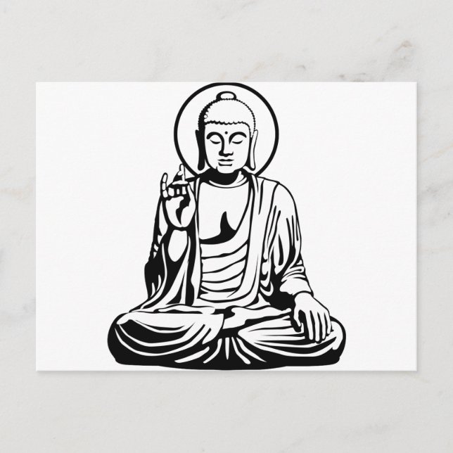 Carte Postale Young Bouddha No.1 (noir blanc) (Devant)