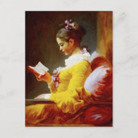 Young Girl Reading - peinture du 18ème siècle