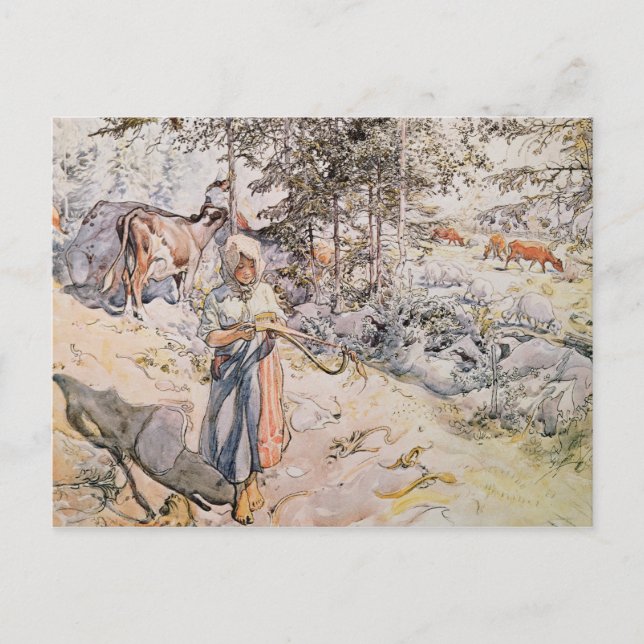 Carte Postale Young Girl Weaving, 1905 (Devant)