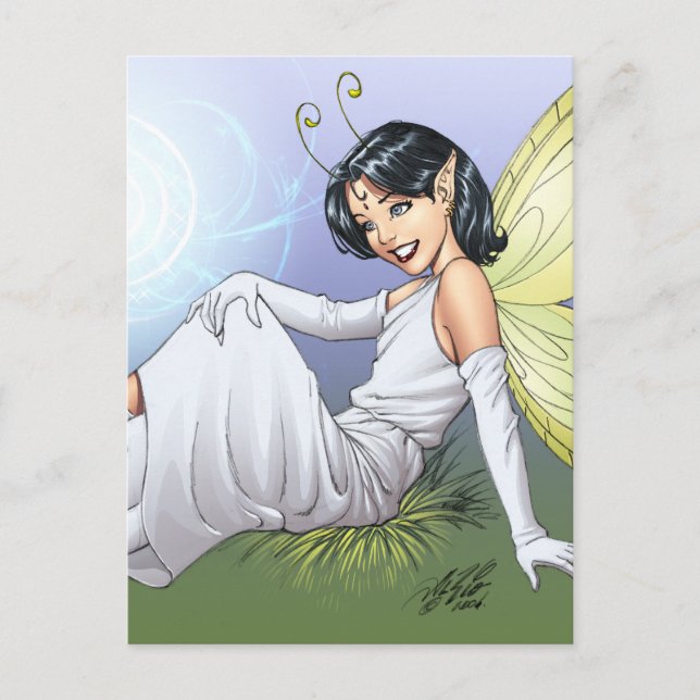 Carte Postale Young Magical Elf Fairy par Al Rio (Devant)