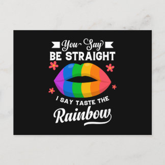 Carte Postale Your Gay Be Straight I Say Taste The Rainbow