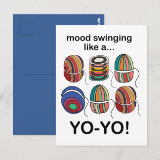 Carte Postale Yoyo Mood Swings Like A Yo-Yo Funny