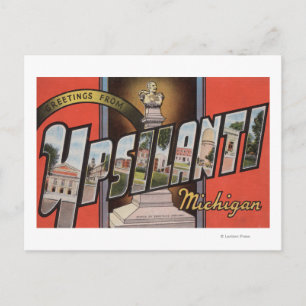Carte Postale Ypsilanti, Michigan - Scènes de grandes lettres