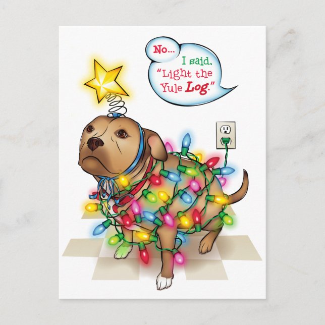 Carte postale Yule Dog (Devant)