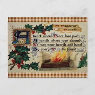 Carte postale Yule vintage