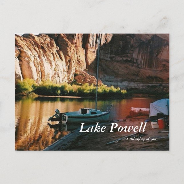 Carte Postale Z-final images 013, Lac Powell, ...pas penser... (Devant)