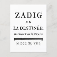 Zadig, ou le livre du destin - Descartes