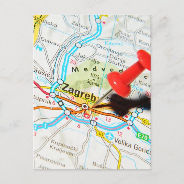 Carte Postale Zagreb, Croatie (Devant)