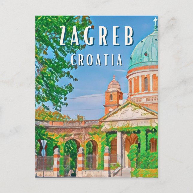 Carte Postale Zagreb, ville historique de Croatie (Devant)