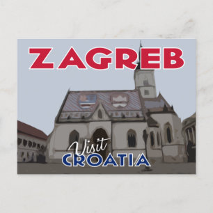 Carte Postale Zagreb, Visite Croatie