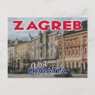 Carte Postale Zagreb, Visite Croatie