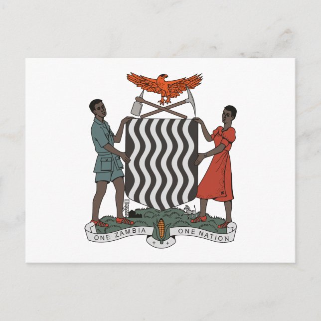 Carte postale Zambienne des armoiries (Devant)