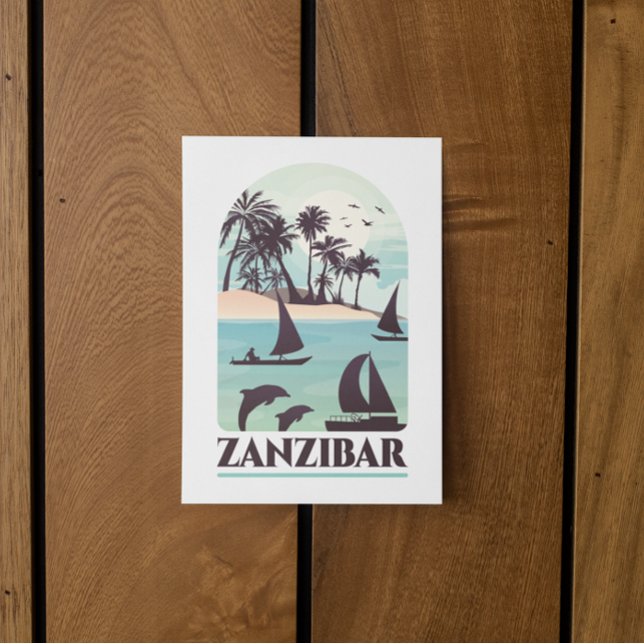Carte Postale Zanzibar Afrique Vintage (Zanzibar Africa Vintage Postcard)