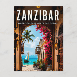 Carte Postale 🌺 Zanzibar Océan Indien Paradis Décoration Maison