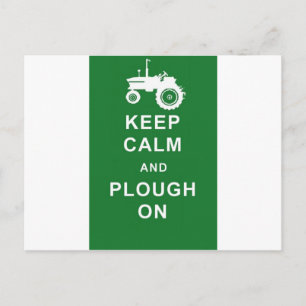 Carte Postale zazzle garder calme plow.jpg