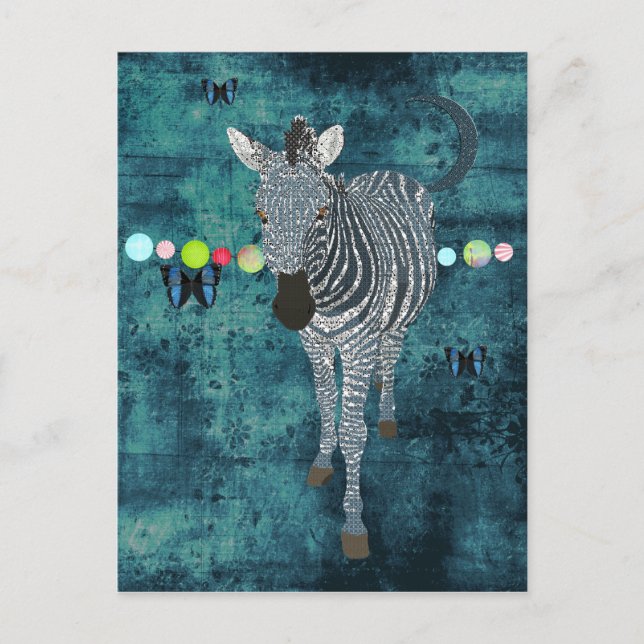Carte postale Zebra (Devant)