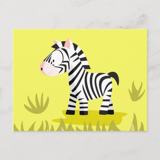 Carte Postale Zebra de ma série d'animaux du monde (Devant)